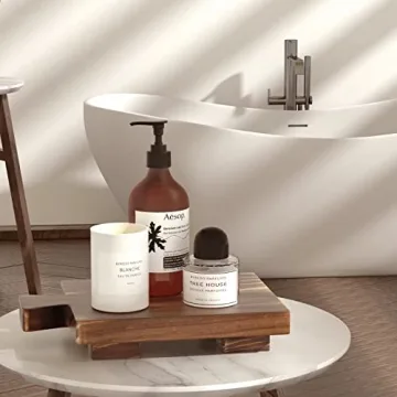 COKOKERT Wood Pedestal Soap Stand for Kitchen or Bathroom