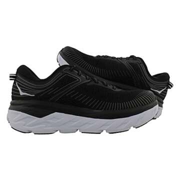 HOKA Bondi 7 Women's Shoes Black/White Size 8.5