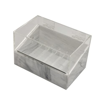 Dust-Proof False Eyelash Tape Cutter Acrylic Multi-Grids Tapes Storage Box False Eyelash Tape Dispenser Acrylic Clamshell Tapes Storage Box-Holding Up to 6 Rolls (White)