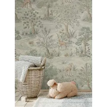 Charming NuWallpaper Chris Loves Julia Bramble Wintergreen Design