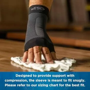 OrthoSleeve Newly Redesigned Patented WS6 Compression Orthopedic Brace - Compression Wrist Sleeve for Arthritis, Boosting, Pain Relief, Carpal Tunnel