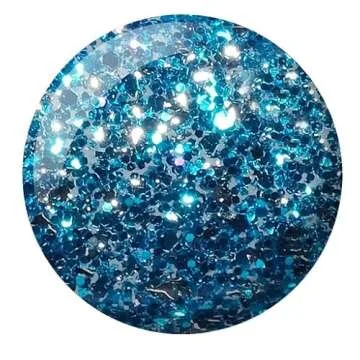 DND Gel Polish Set - Glitter Collection, Blue Aura, 0.5 Fl Oz