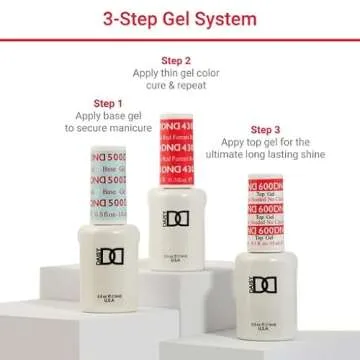 DND Gel Polish Set - Glitter Collection, Blue Aura, 0.5 Fl Oz