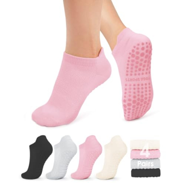 yeuG Grip Socks for Women Non Slip Pilates Socks for Pilates, Ballet, Barre, Barefoot, Hospital Anti...