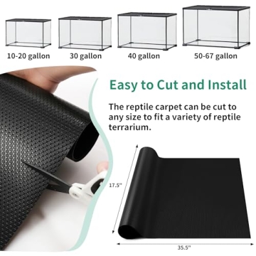 ZUNZINGY Reptile Mat for Bearded Dragons and More - 18 x 36