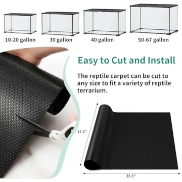 ZUNZINGY Reptile Mat for Bearded Dragons and More - 18 x 36