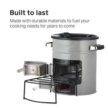 EcoZoom Rocket Stove Heavy Duty Portable Camp Stove for Outdoor Cooking, Versa Dual-Fuel (Wood & Charcoal)