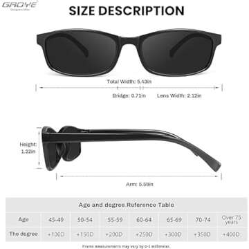 Gaoye Reading Glasses Men/Women, Eyeglasses, Blue Light Readers for Men/Women, Eye Glasses