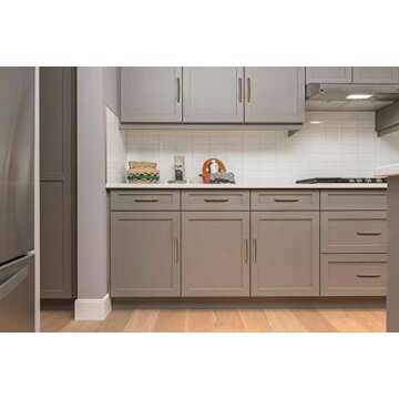 Ravinte 30 Pack 5 Inch Cabinet Pulls Brushed Brass Stainless Steel Kitchen Drawer Pulls Cabinet Handles 5”Length, 3” Hole Center