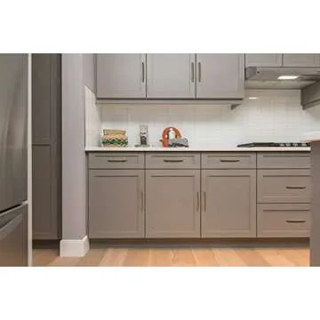 Ravinte 30 Pack 5 Inch Cabinet Pulls Brushed Brass Stainless Steel Kitchen Drawer Pulls Cabinet Handles 5”Length, 3” Hole Center