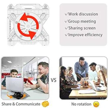 Viwind Adjustable Laptop Stand for Desk with Phone Stand and Heat-Vent,Portable Computer Riser,Ergonomic Tablet Elevator,Notebook Holder Mount,Rotatable&8 Multi Angle for 10-15.6'' Device -White