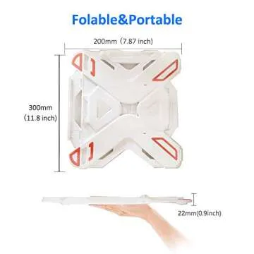 Viwind Adjustable Laptop Stand for Desk with Phone Stand and Heat-Vent,Portable Computer Riser,Ergonomic Tablet Elevator,Notebook Holder Mount,Rotatable&8 Multi Angle for 10-15.6'' Device -White