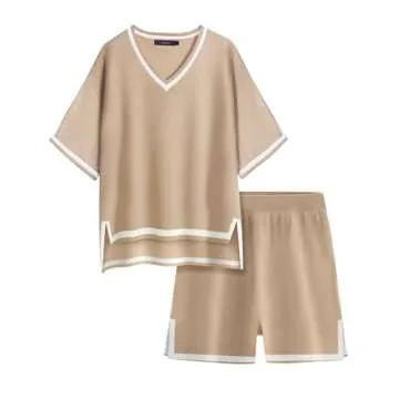 Bloggerlove Women Knit Sweater Short Sets - Stylish and Comfy