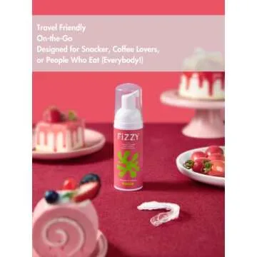 Fizzy 3-in-1 Foam Cleaner for Aligner, Retainer, Denture, Night Guard, MouthGuard, Invisalign | Free of Alcohol, SLS, Fluoride | Xylitol Mouthwash & Foam Toothpaste| Travel-Size Watermelon Jasmine