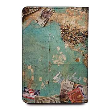 Personalized Passport Holder Travel Wallet PU Leather Vaccine Case Protector Cover Credit Card Slots...