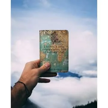 Personalized Passport Holder Travel Wallet PU Leather Vaccine Case Protector Cover Credit Card Slots RFID Blocking Customized for Women and Men Cute