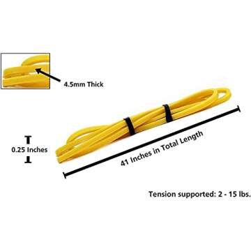 Draper's Strength Heavy Duty Resistance Stretch Loop Bands for Powerlifting Workout Exercise and Assisted Pull Ups 1. Yellow
