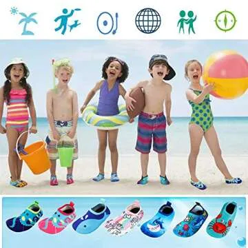 Toddler Swim Water Shoes - Quick Dry Non-Slip Aqua Socks