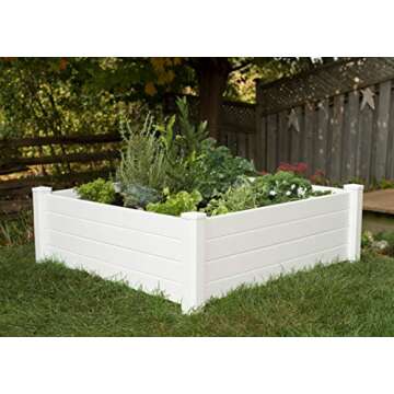 NuVue Outdoor Raised Garden Bed for Edibles and Flowers