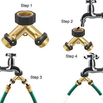 Twinkle Star 2 Way Heavy Duty Garden Hose Splitter