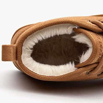 Weestep Women's Classic Fur Lined Lace Up Casual Winter Boots