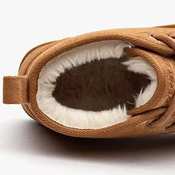 Weestep Women's Classic Fur Lined Lace Up Casual Winter Boots