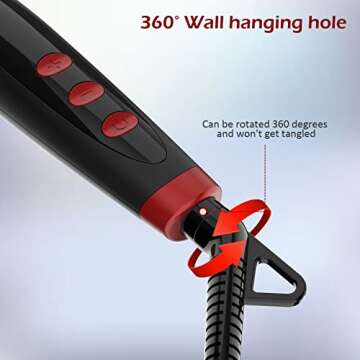 Ionic Hair Straightener Brush Upgrade 2.0,GLAMFIELDS Electrical Heated Hair Straightening with Faster Heating, MCH Ceramic Technology, Auto Temperature Lock, Anti Scald, Heat Resistant Glove(Black-01)