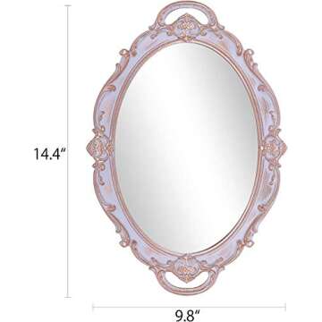 PortPlugs Mirrored Tray,Decorative Mirror for Perfume Organizer Jewelry Dresser Organizer Tray and D...