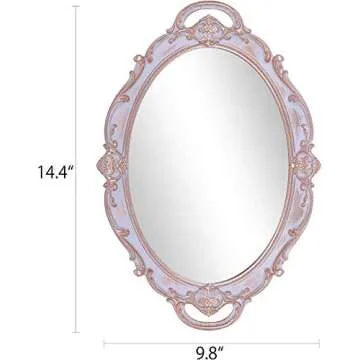 PortPlugs Mirrored Tray,Decorative Mirror for Perfume Organizer Jewelry Dresser Organizer Tray and D...