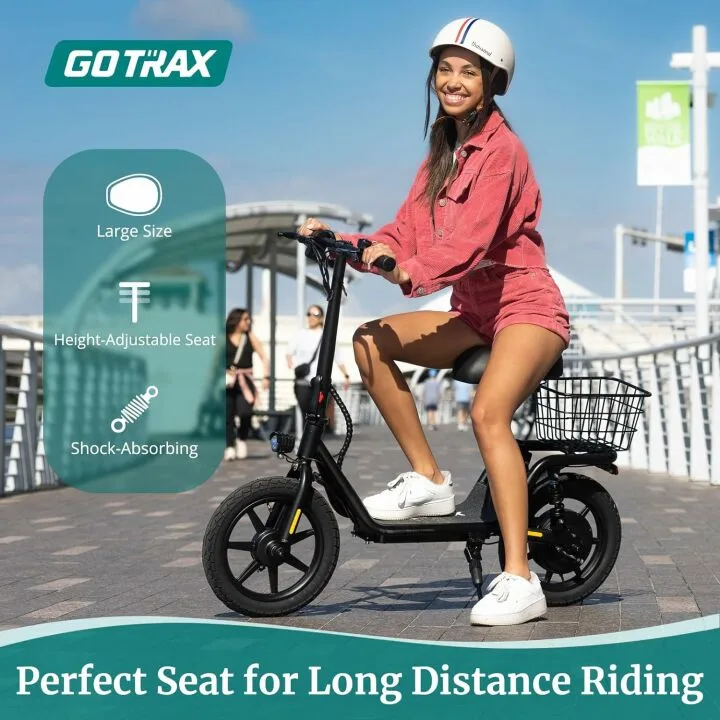 Gotrax FLEX Electric Scooter: Adjustable Seat & Long Range