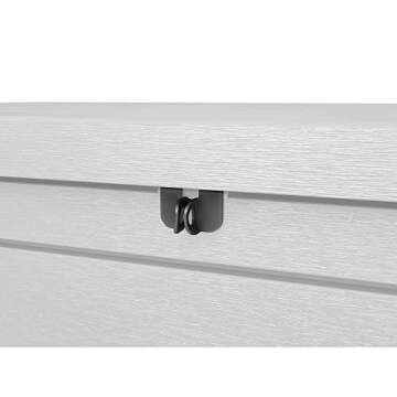 Keter 165 Gallon Weather Resistant Resin Deck Storage Container Box Outdoor Patio Garden Furniture, White