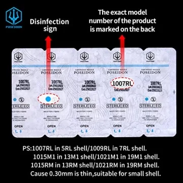 Poseidon 50Pcs Tattoo Cartridge Needles Mixed Sizes