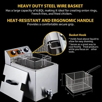 Festa Electric Deep Fryer - Large Capacity, Safe, Durable