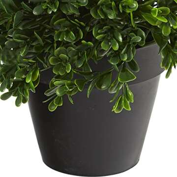 Nearly Natural 10in. Boxwood Topiary Artificial Plant UV Resistant (Indoor/Outdoor)