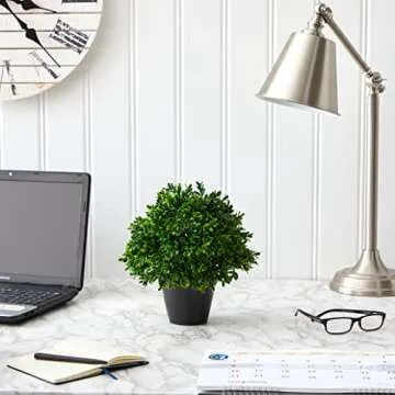 Nearly Natural 10in. Boxwood Topiary Artificial Plant UV Resistant (Indoor/Outdoor)