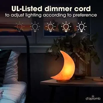 Authentic Himalayan Salt Lamp - Hand Carved Moon Design - 9 lbs