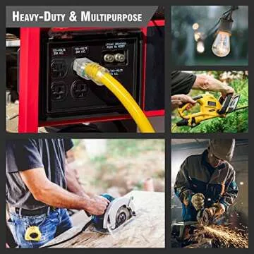 25 ft Heavy Duty Extension Cord - 3 Outlet SJTW by Watt's Wire