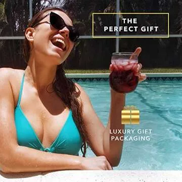 Dragon Glassware Stemless Wine Glasses Set of 6-16 oz Clear Short Wine Glasses Set with Finger Indentations - Aerates Naturally