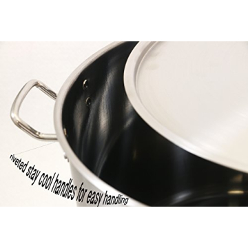 ExcelSteel Heavy Duty Stainless Steel Stock Pot with Lid, 35 quarts, Silver