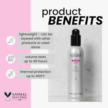 Kenra Volume Mist 2 | Volume Builder | Lightweight, Fine Mist | Low Hold, Flexible Fininsh | Thermal...