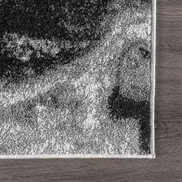 nuLOOM 5' x 8' Performance Indoor Area Rug, Non-Shed, Power Loomed High-Traffic Area Rug for Living Room, Bedroom, Home, Remona Grey