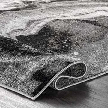 nuLOOM 5' x 8' Performance Indoor Area Rug, Non-Shed, Power Loomed High-Traffic Area Rug for Living Room, Bedroom, Home, Remona Grey