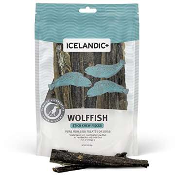 Icelandic+ Wolffish Skin Stick Chews Dog Treat 3.0-oz Bag