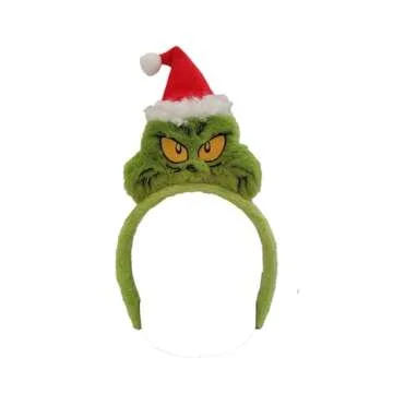 Dr. Seuss How GRINCH Stole Christmas Santa Grinch and Max Character Headband 2 Pack For Women and Girls