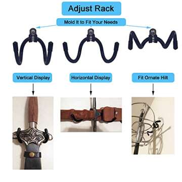 YYST MINI Adjustable Sword Wall Hook Display Hanger
