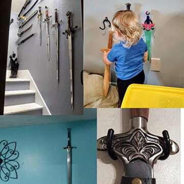 YYST MINI Adjustable Sword Wall Hook Display Hanger