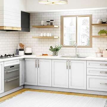 Homease Solid White Wallpaper Peel and Stick Contact Paper