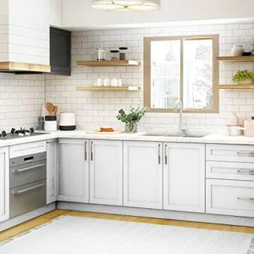 Homease Solid White Wallpaper Peel and Stick Contact Paper