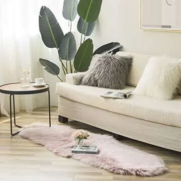 Ashler Faux Fur Area Rug Fluffy Carpet for All Rooms