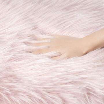 Ashler Faux Fur Area Rug Fluffy Carpet for All Rooms
